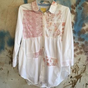 Anthropologie Maeve patchwork blouse